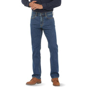 APUOR Men's Regular Fit Flex Jeans Comfort Straight Jeans Dark Blue W40xL32