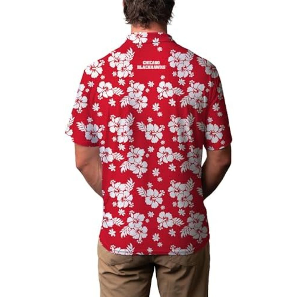 Blue 84 Men's Officially Licensed NHL Performance Polo - Chicago Blackhawks, Size XL