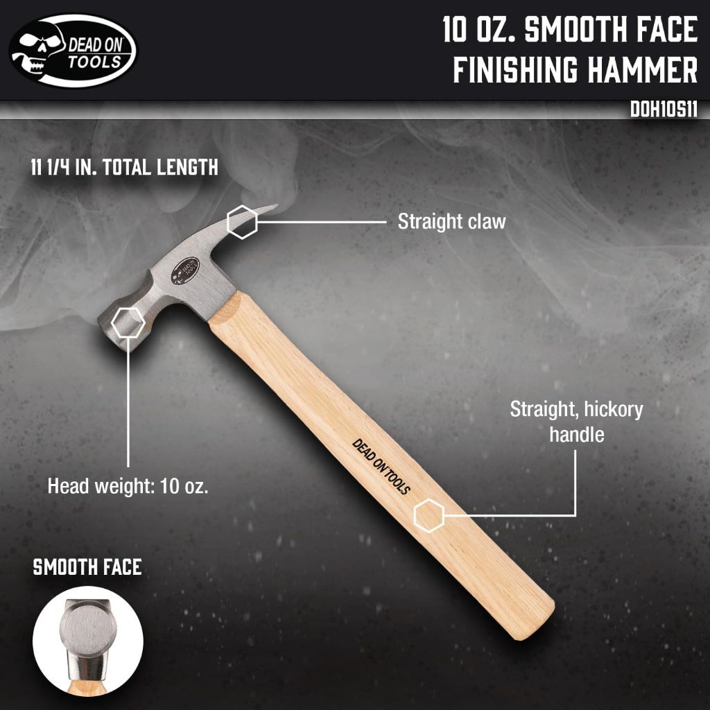 Dead On Tools 10oz Smooth Face Finishing Hammer (DOH10S11)