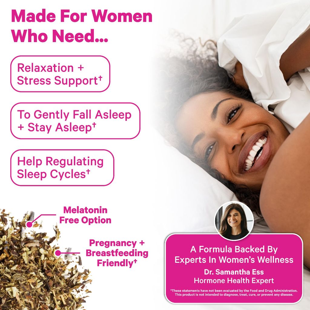 Pink Stork Organic Sleep Tea - Melatonin-Free - Calming Lavender Cocon ...