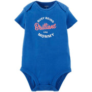 Carter's Slogan Bodysuit (111a503), Blue, New Born