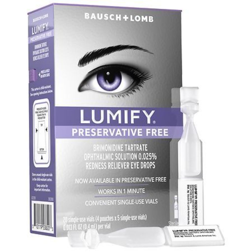 Lumify Eye Drops for Redness Relief - Preservative Free - 8ml/20ct