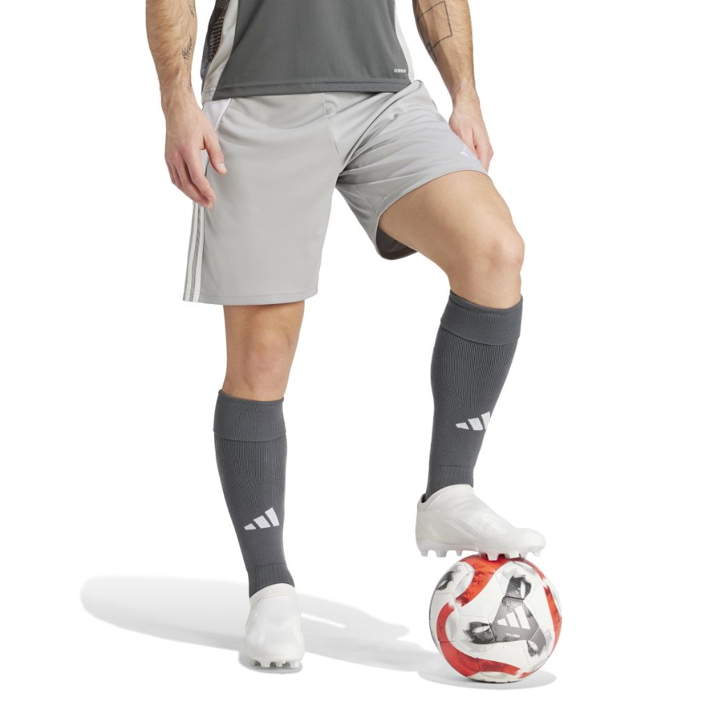 SZ XS, Adidas Men's Tiro 24 Shorts, Team Mid Grey/White