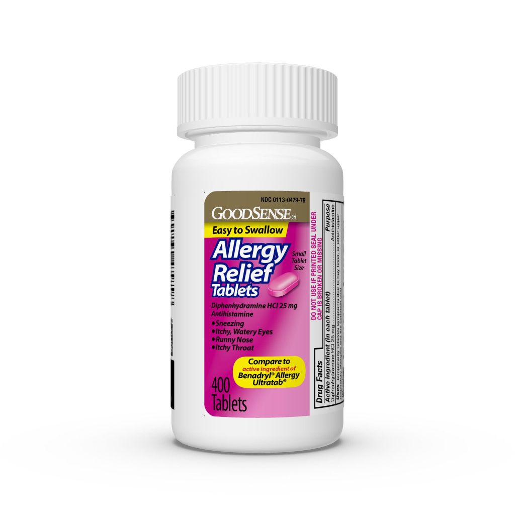 GoodSense Allergy Relief Diphenhydramine HCl 25 mg, 400 Count White