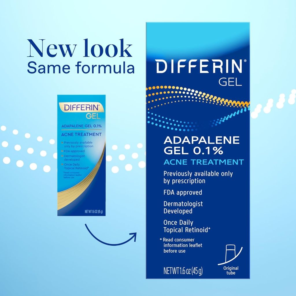 Differin Acne Treatment Gel, 45g Tube, Pack of 2