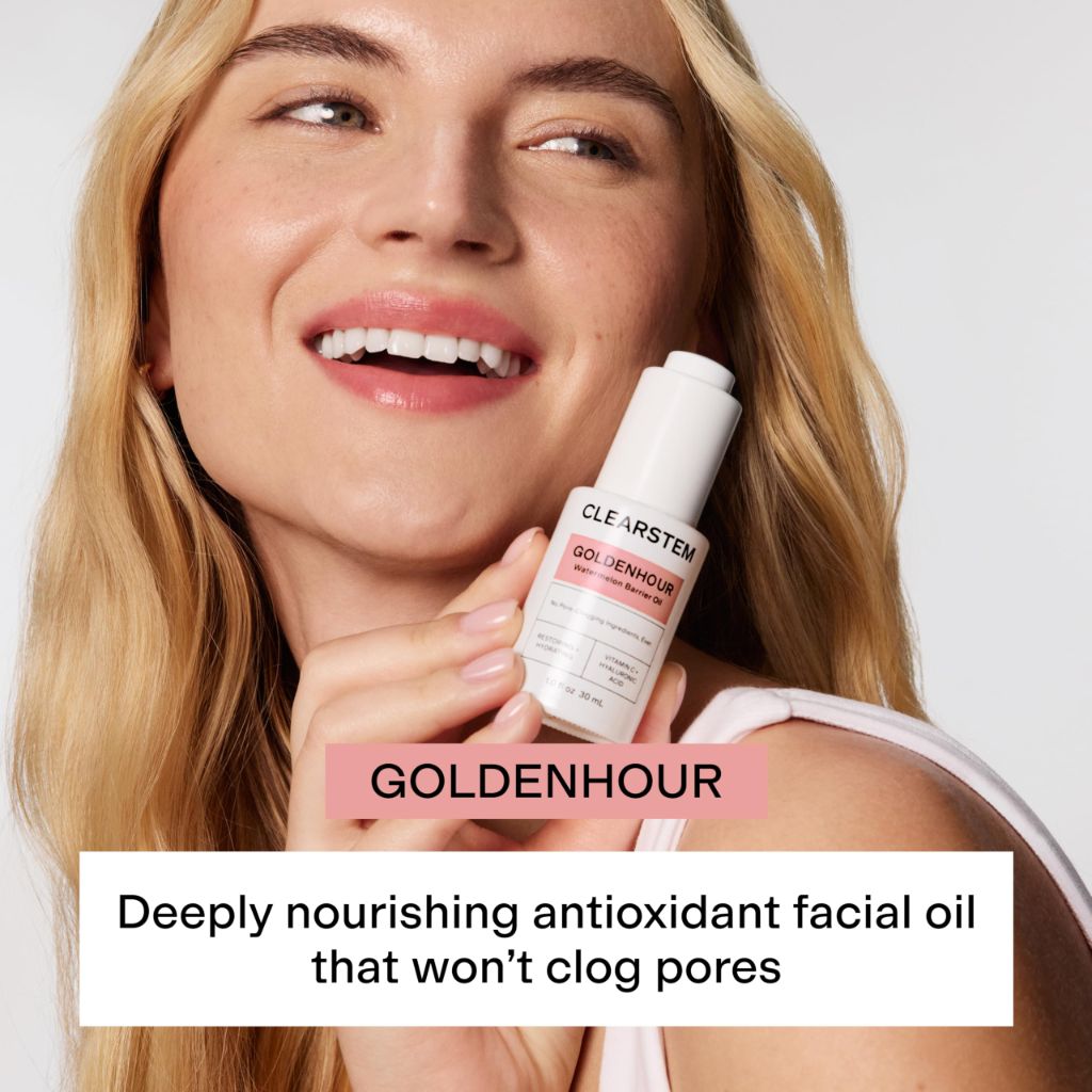 CLEARSTEM GOLDENHOUR Hydrating Facial Oil - Plumping Face Oil for Women for Deep Face Hydration