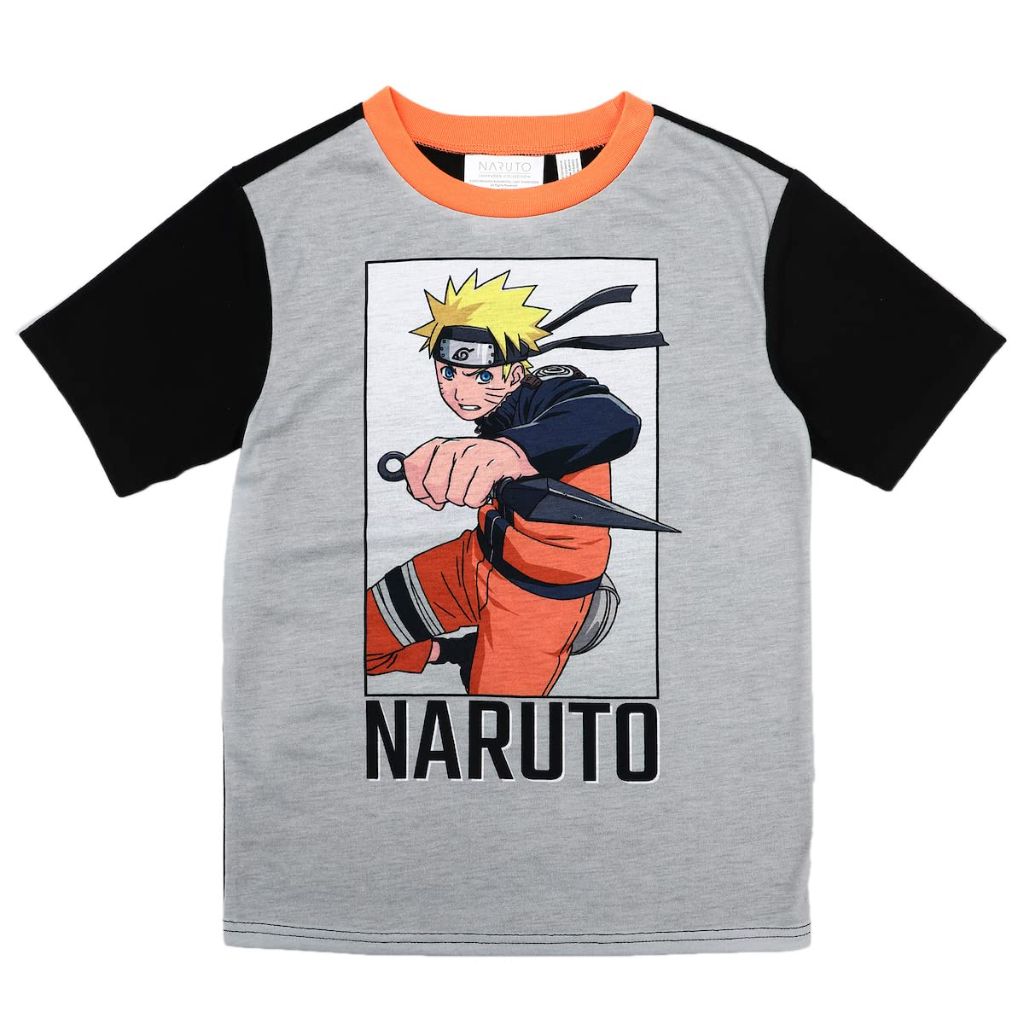 Bioworld Boys Naruto Shippuden Hidden Leaf Pajama Pants & Shirt Set - Youth Large