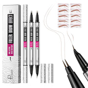 Pudaier 2 Pack 2 Fine Tip Eyebrow Pen, Waterproof Filling (Chocolate)