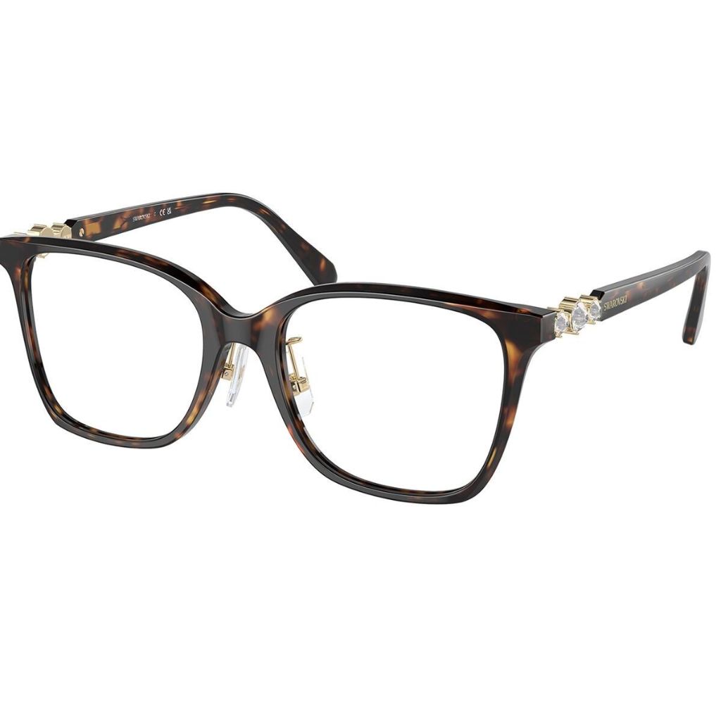 Swarovski Women's SK2026D Asian Fit 1002 Eyewear Frames - Havana, 54mm