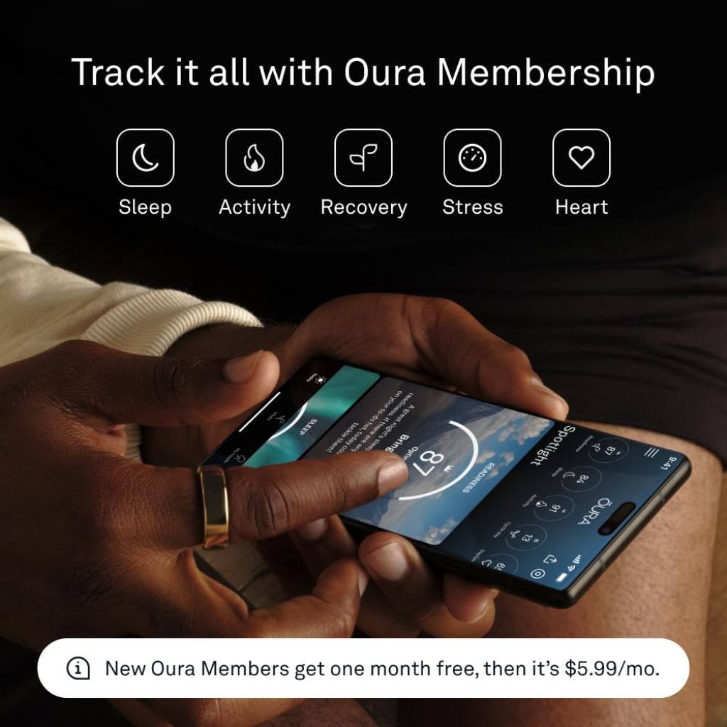 Oura Ring Gen3 Horizon - Silver - Size 7 - Smart Ring