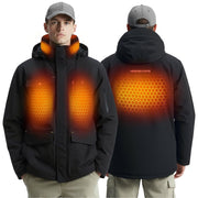 SZ L, InoKraft Heated Jacket for Men with Rechargable Battery Pack Included (USB-C Charging Cable Included)