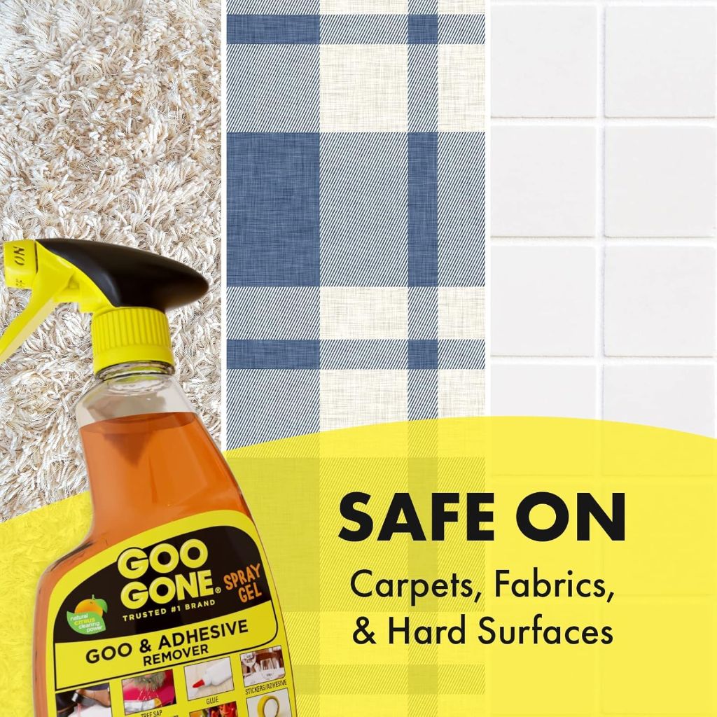 Goo Gone Spray Adhesive Remover Gel 12 Oz with Scraper