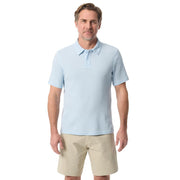 BASS Outdoor Men's Short Sleeve Textured Polo - Skyride, Size Medium