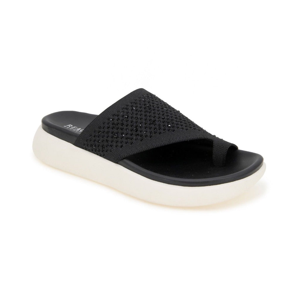 Kenneth Cole Women's Teffi Flip-Flop Sandal in Black Size 10 Medium