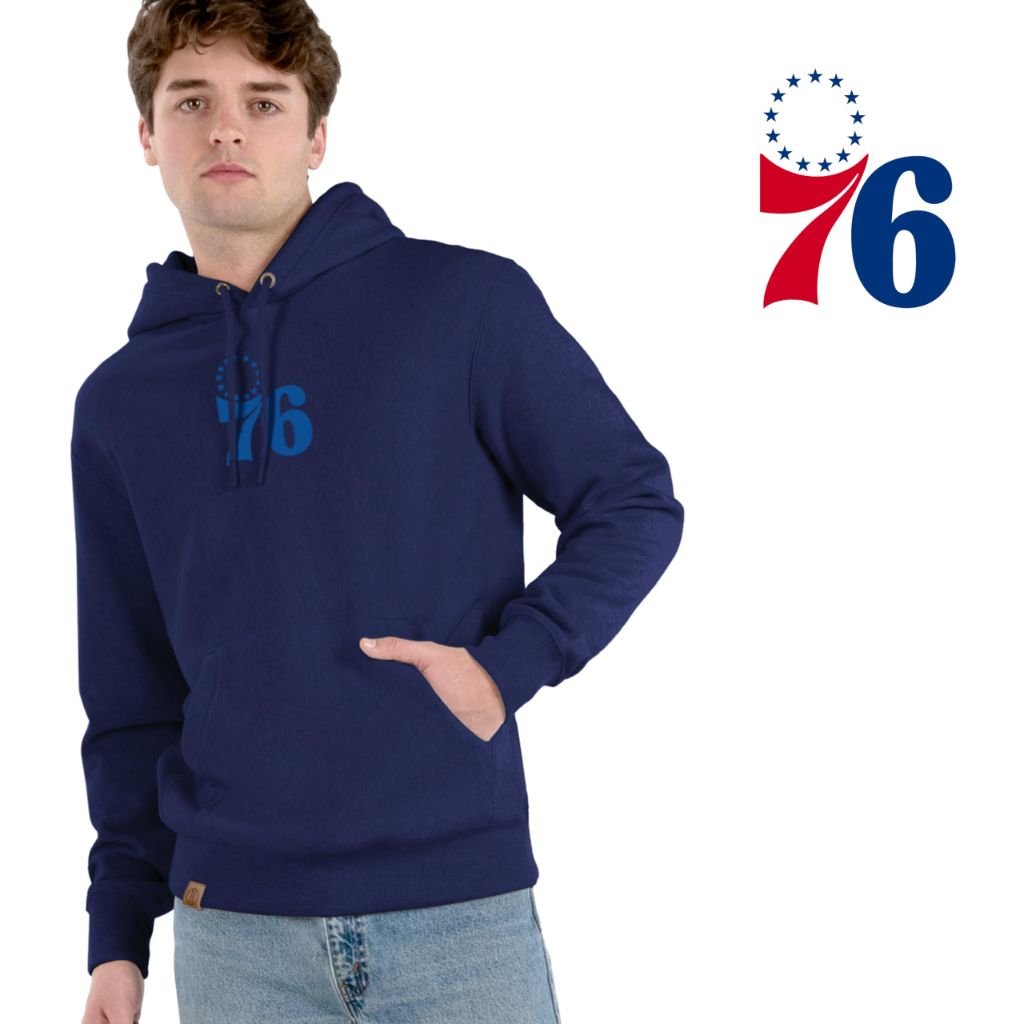 Holloway NBA Philadelphia 76ers Classic Hoodie Comfortable Pullover with Team Logo 2XL