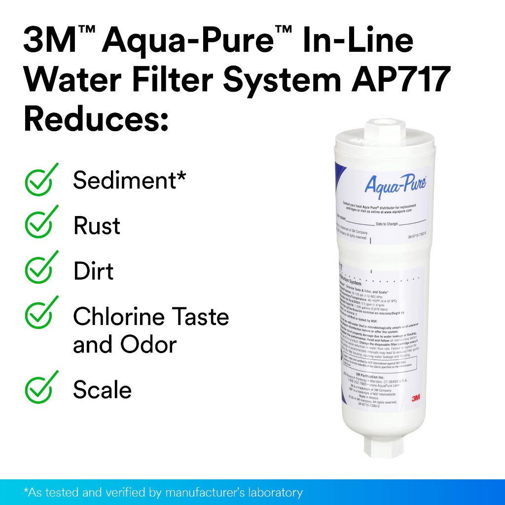 Aqua-Pure AP717 Refrigerator Inline Water Filter 3M