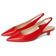 Marc Fisher LTD, Women's, Posey, Red Leather, 6, Medium