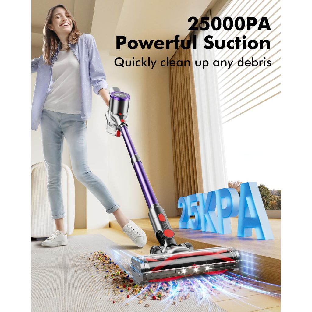 PINICO Cordless Vacuum Cleaner (Purple)