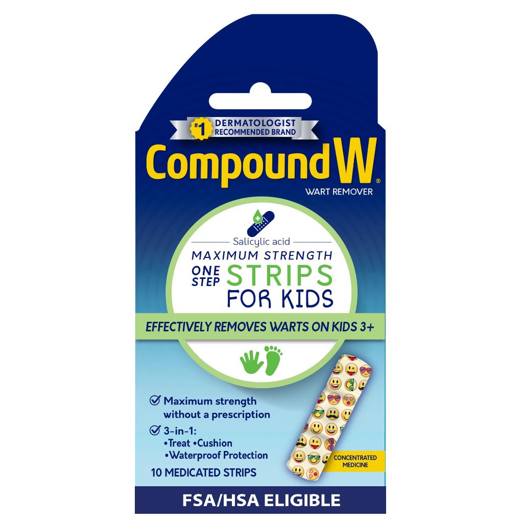 Compound W Kids One Step Wart Remover with Salicylic Acid, 10 Count