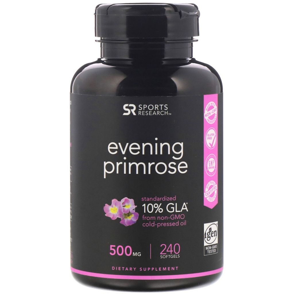 Sports Research Evening Primrose Oil 500mg, 240 Minigels