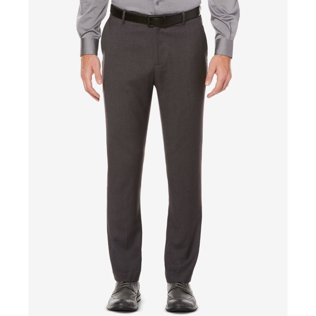 Perry Ellis Men's Slim-Fit Dress Pants Charcoal 36x32