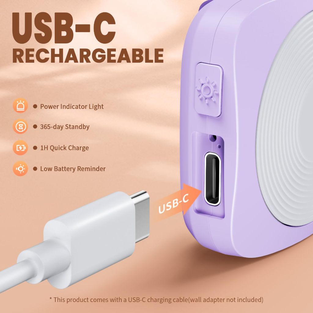 Wsdcam Running Lights for Runners with 130dB Loud Safety Alarm, USB-C LED Safety Light for Night Walking/Jogging/Dog Walking/Cycling, Clip On Reflective Running Gear with 3 Adjustable Straps(Purple)