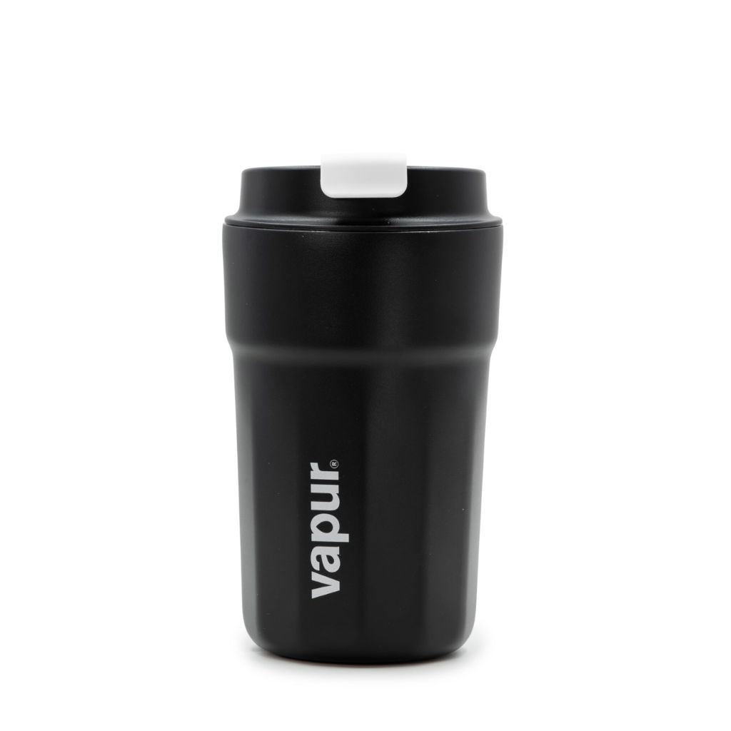Vapur All Purpose Reusable Insulated Tumbler Cup with Flip Top Lid, Black - 12oz (Pack of 1)