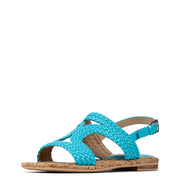 Donald Pliner Womens HECTORLY Crinkle Patent, Turquoise 7.5