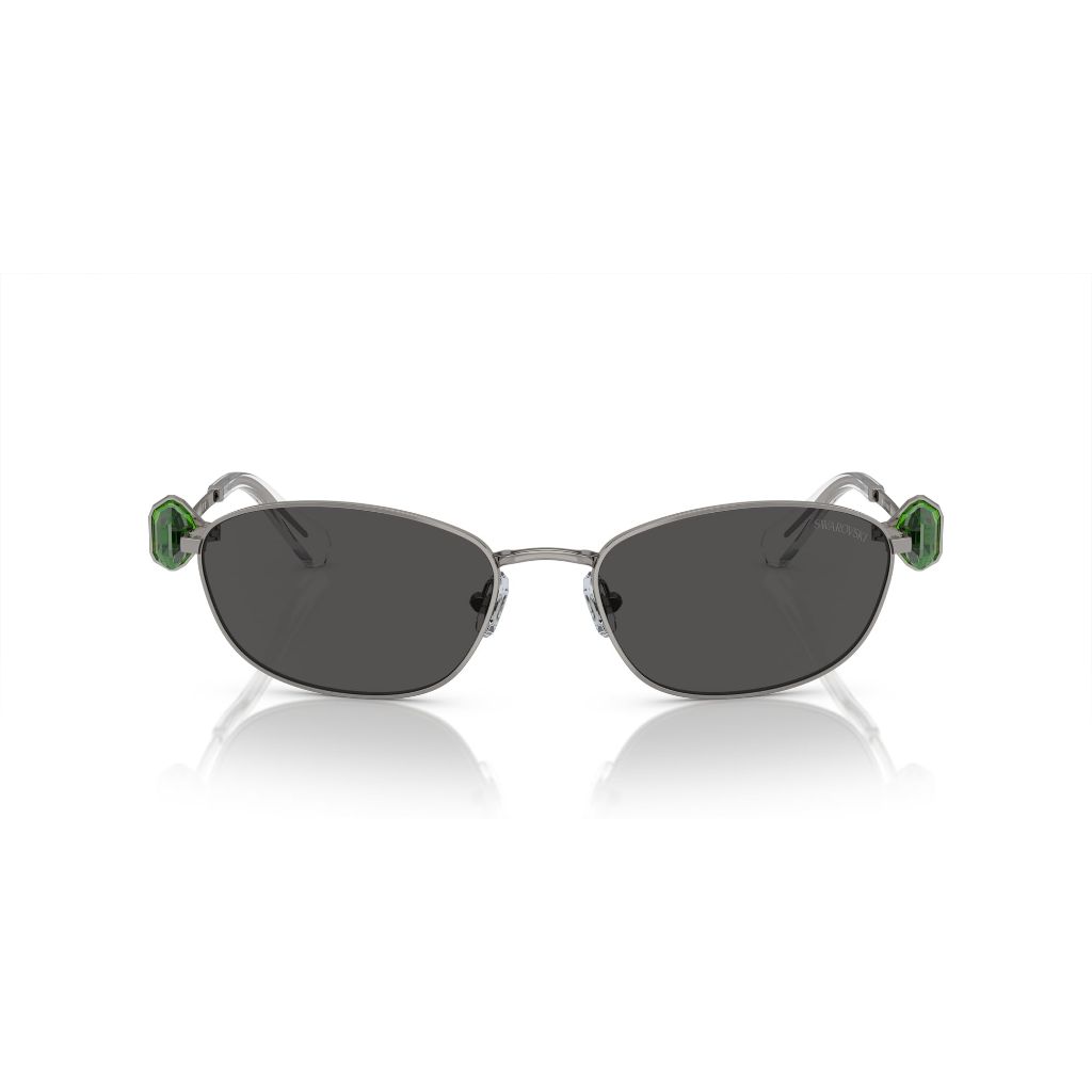 Swarovski SK7010 Sunglasses, Gunmetal/Dark Gray, 59 mm