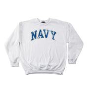 SDI Men's 50/50 Blended 8 Oz. Crewneck Sweatshirt, White, Size Small