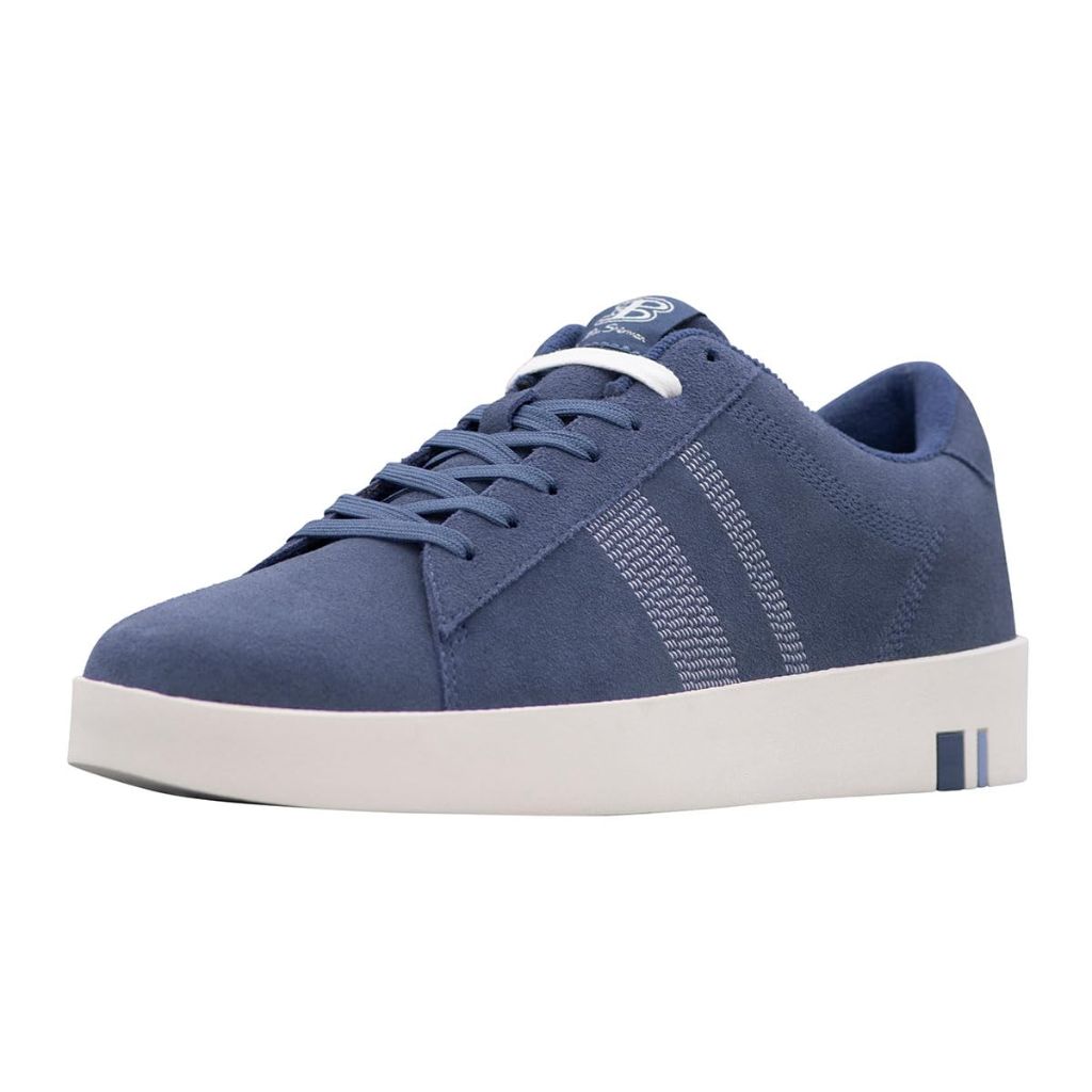 Ben Sherman Men's Boxwell Fashion Sneaker, Slate Blue/Whisper White, 7.5 M