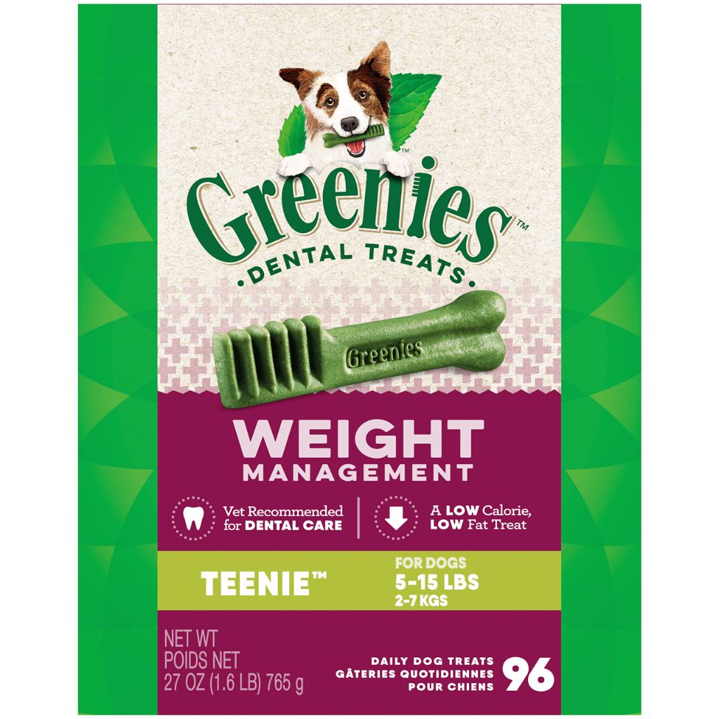GREENIES Weight Management TEENIE Dental Dog Chews - 27 Ounces 96 Treats