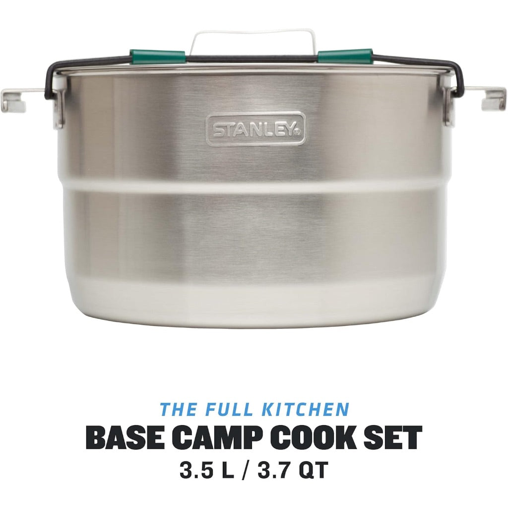 Stanley Adventure Base Camp Cook Set - 21 Piece Set w/3.5L Stainless Steel Pot With Vented Lid