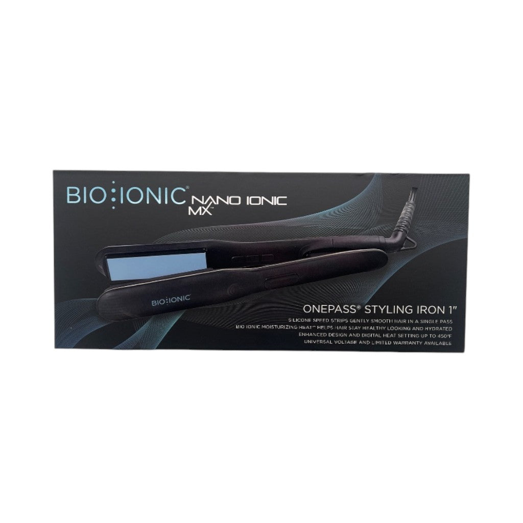 Bio Ionic Onepass Styling 1" Flat Iron, NanoIonic & Moisturizing Heat Tech