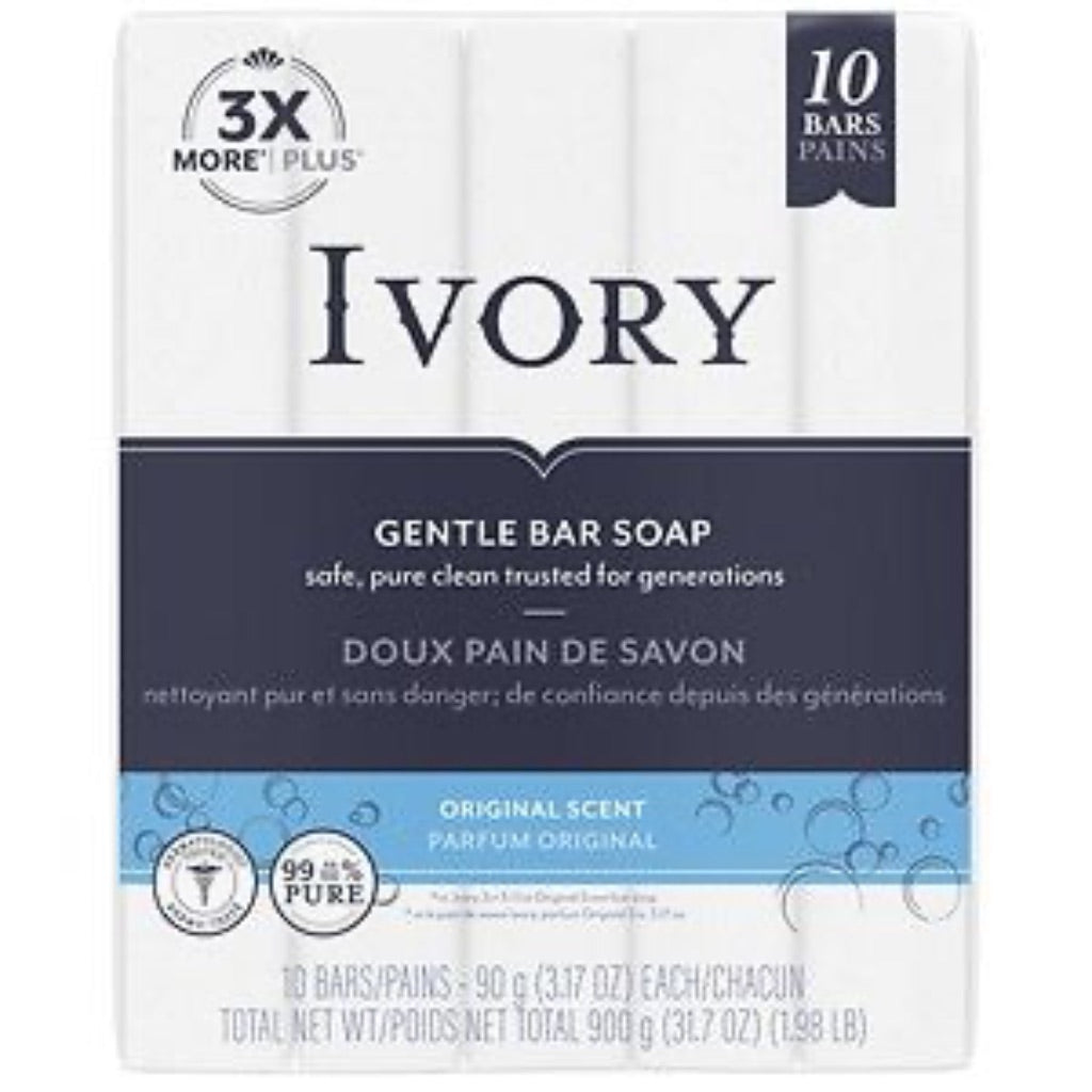 Ivory Bar Soap  Original Scent  3.17 Ounces  10 Count