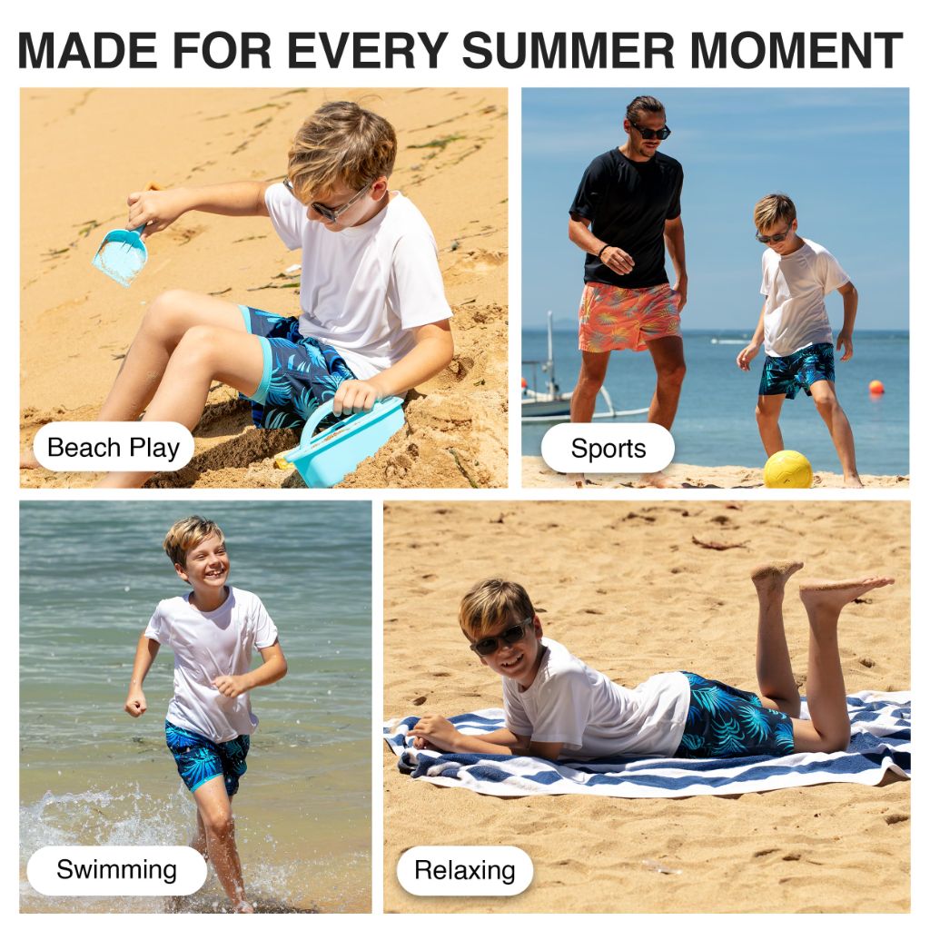 Kanu Surf Boys' Adventure Swim Trunks, Rewind Navy/Blue - 9/10