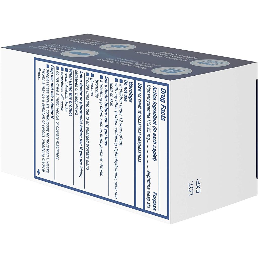 Tylenol Simply Sleep Nighttime Sleep Aid (25 mg), 100-Count Caplets
