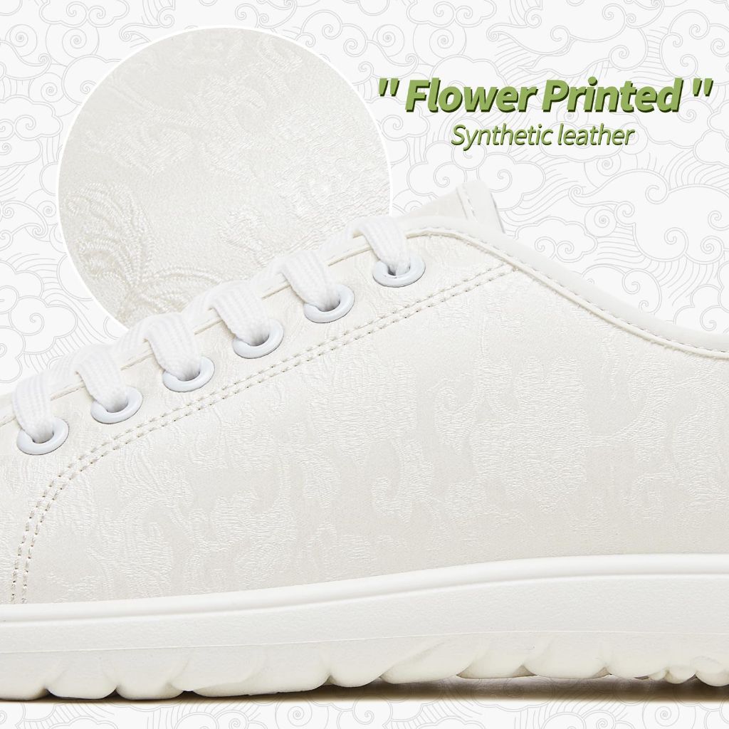 SZ 7, TUOPIN Women's White PU Leather Tennis Shoes