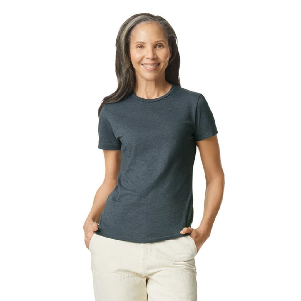 Gildan Women's Softstyle Cotton T-Shirt, Style G64000L, Multipack, Dark Heather (2-Pack), 2X-Large
