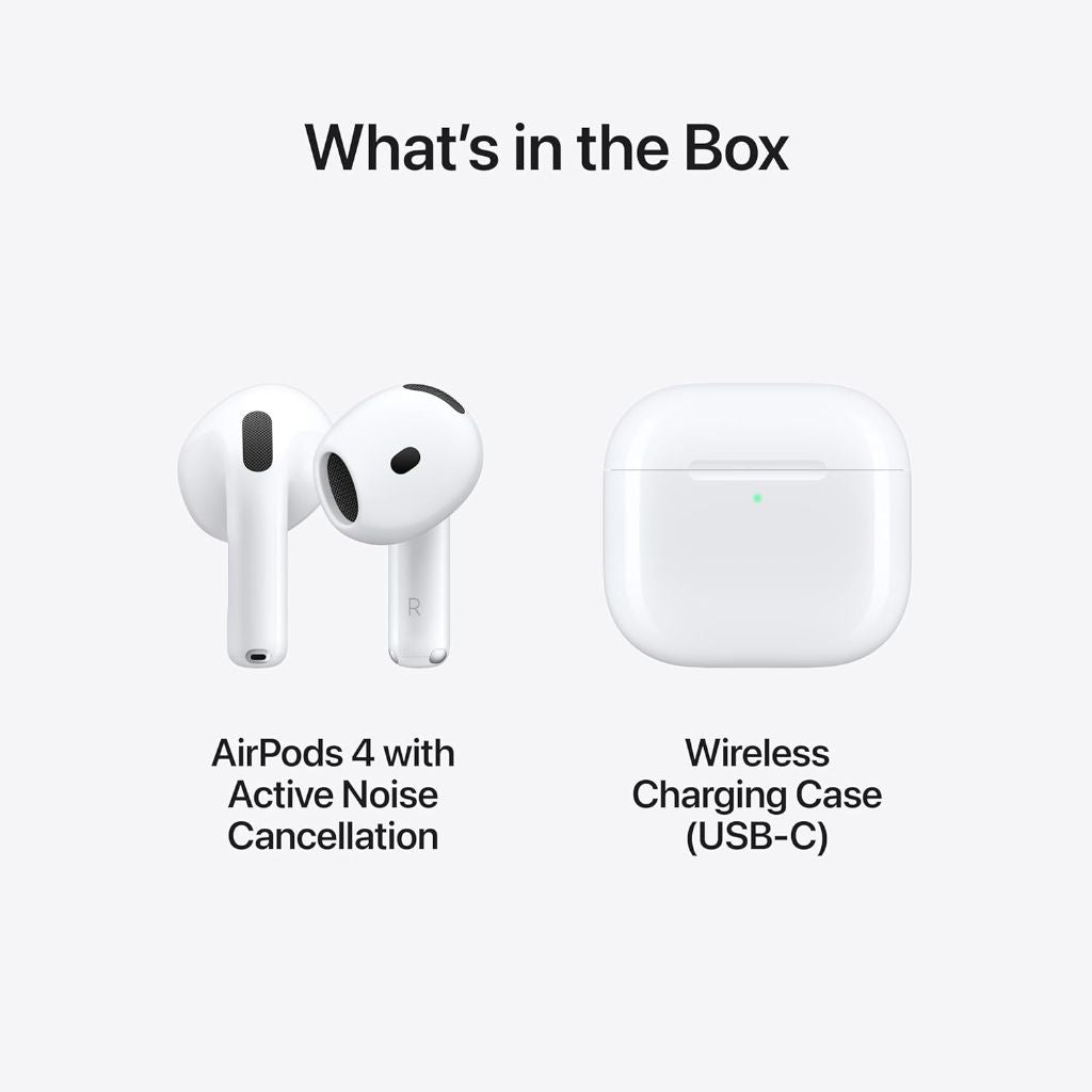 Apple AirPods 4 with Active Noise Cancellation - White