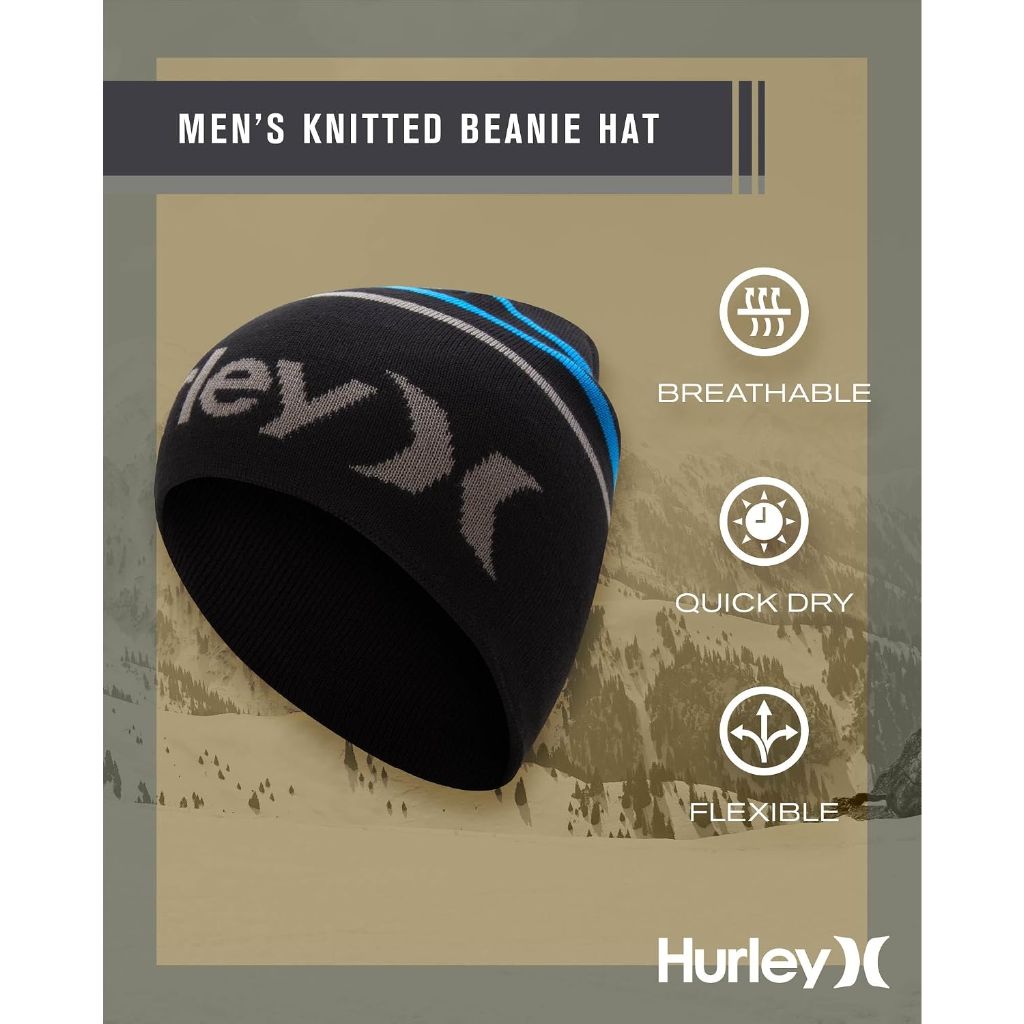 Hurley Men's M Pin Corp Beanie Hat