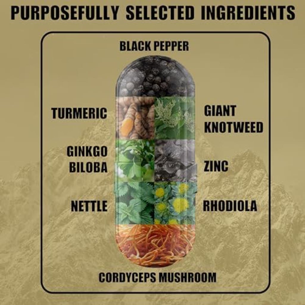 Shilajit Ashwagandha, Magnesium, & Ginseng 12-in-1 Supplement (20,561mg) – 60 Capsules