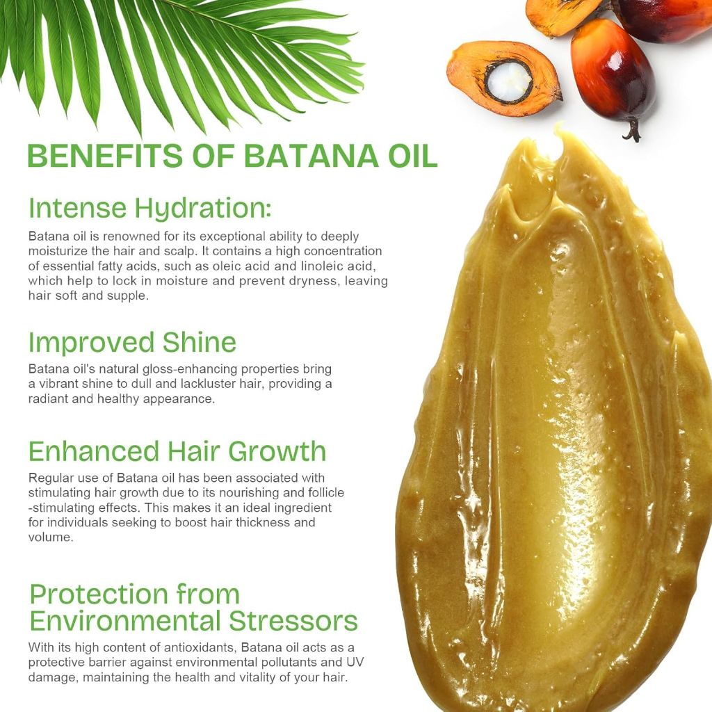 Raw Batana Oil for Hair Growth -,100% Pure Batana Hair Mask, - 4.23 fl oz