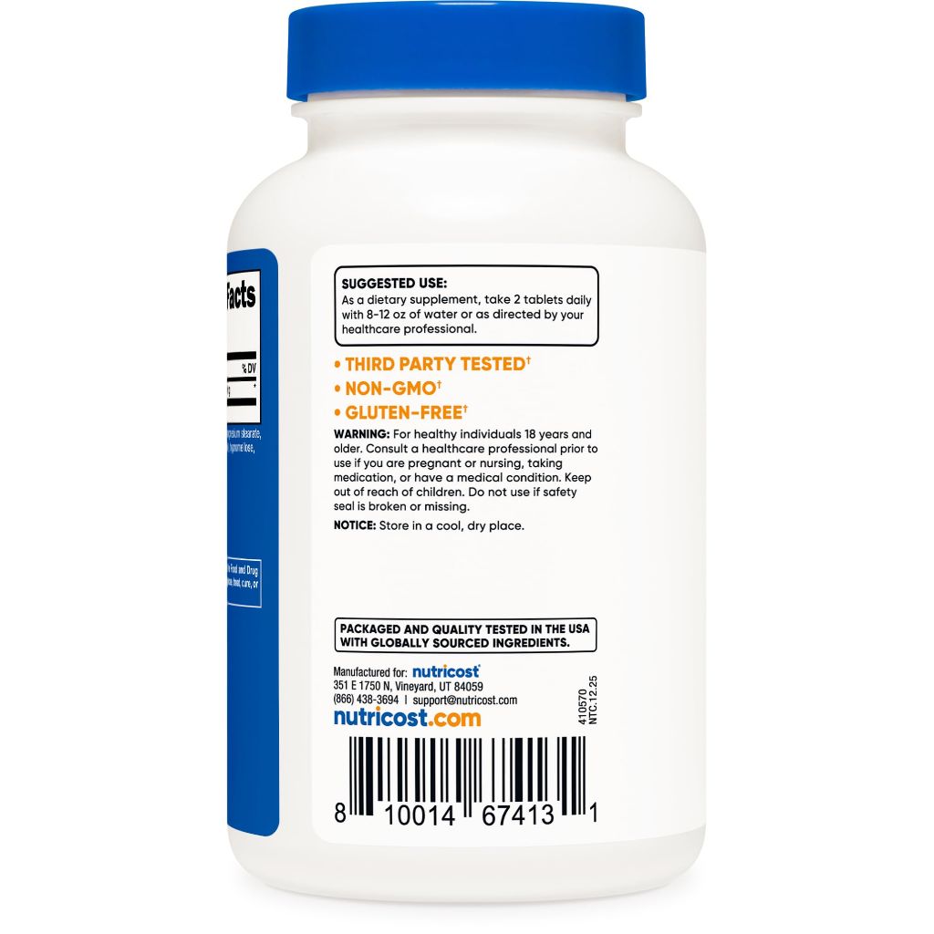 Nutricost L-Citrulline 2500mg Per Serving, 60 Servings, 1250mg Per Tablet, 120 Tabs - Non-GMO and Gluten Free Supplement