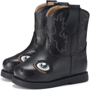 Rollda Baby Cowboy Boots Toddler Cowgirl Boots Infant Western Boots Round Toe Size 6