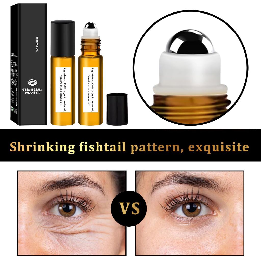 Eye Essence Oil Roller Ball Applicator, Castor Oil Frankincense Rollerball  (1 Pc)