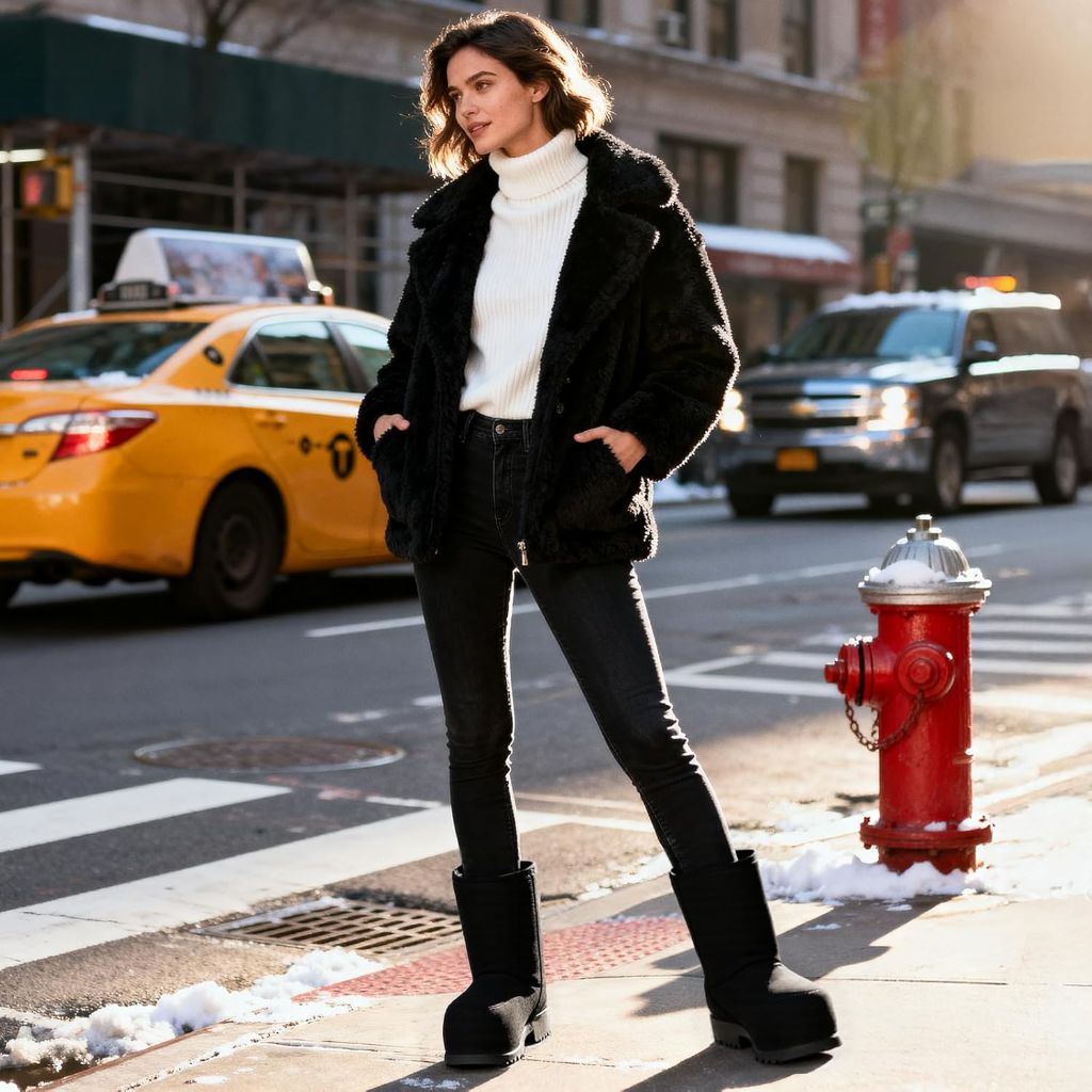 Platform Snow Boots for Women, 8.5