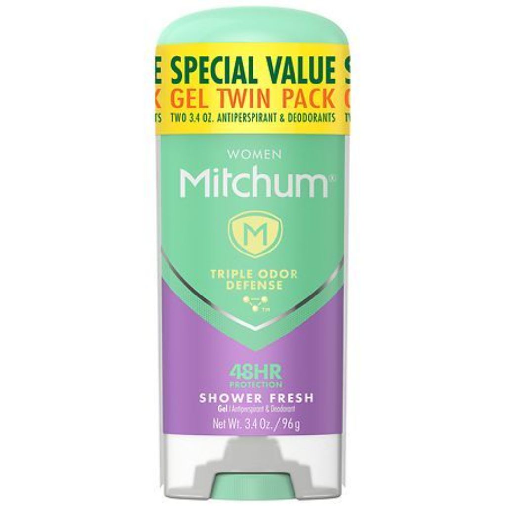 Mitchum Women’s Triple Odor Protection Antiperspirant & Deodorant Gel  Shower Fresh  2 pack