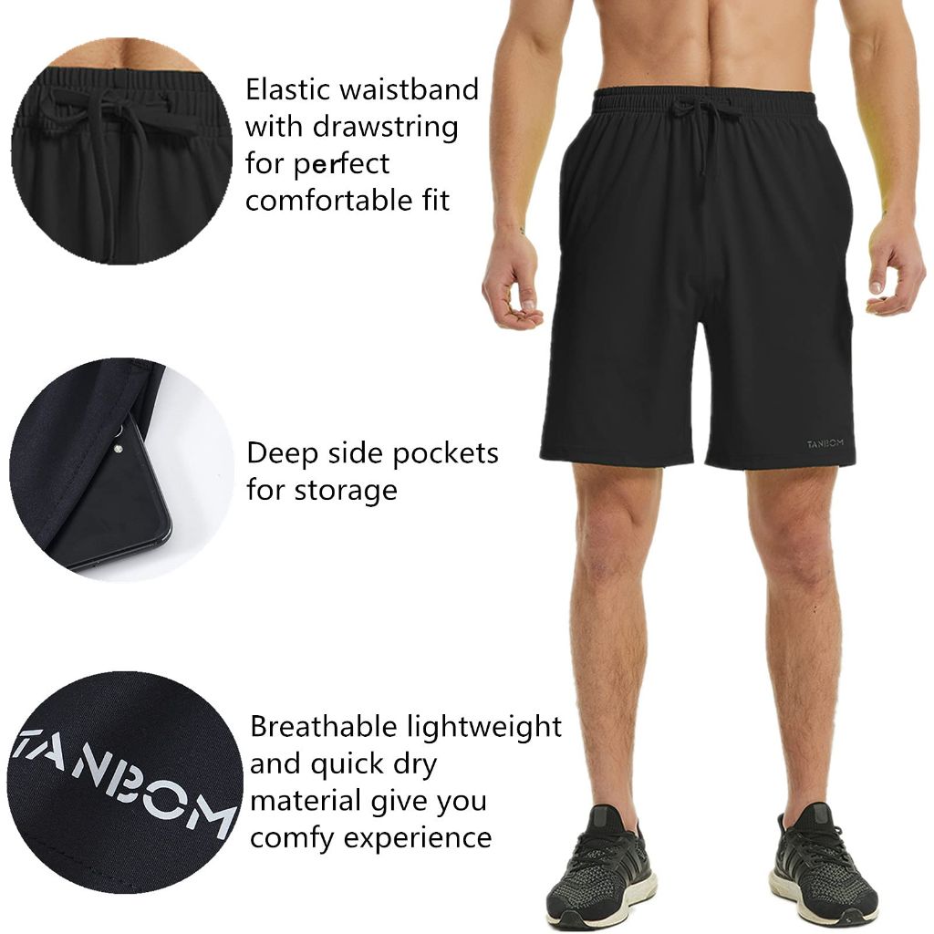SZ 2XL 7IN, ZONBAILON Running Shorts for Men Big and Tall | Gym Shorts Multipack
