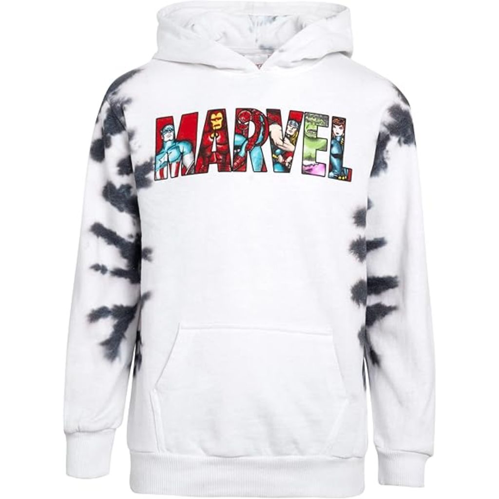 Marvel Boys' Avengers Superhero Fleece Hoodie : Captain America, Spider-Man, Hulk, Iron Man